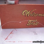 Copper Fall Wreath Welcome Sign