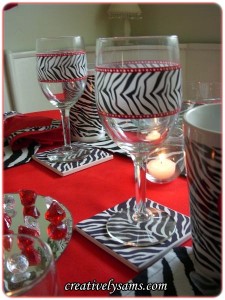 Red & Zebra Tablescape