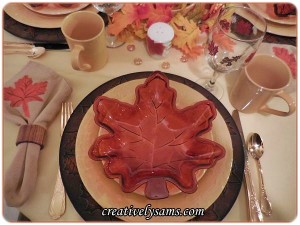 Fall Leaves Tablescape