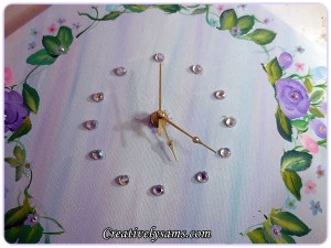 Canvas Clock with Bling
