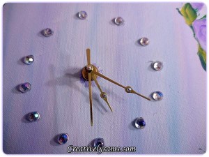 Canvas Clock with Bling