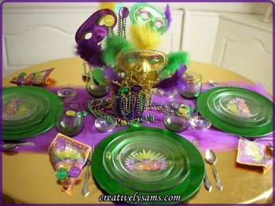 Mardi Gras TablescapeCreatively Sam's