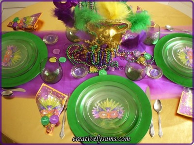 Mardi Gras TablescapeCreatively Sam's