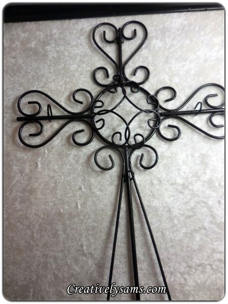 Framed Wrought Iron CrossCreatively Sam's