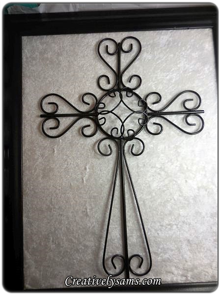 Framed Wrought Iron CrossCreatively Sam's